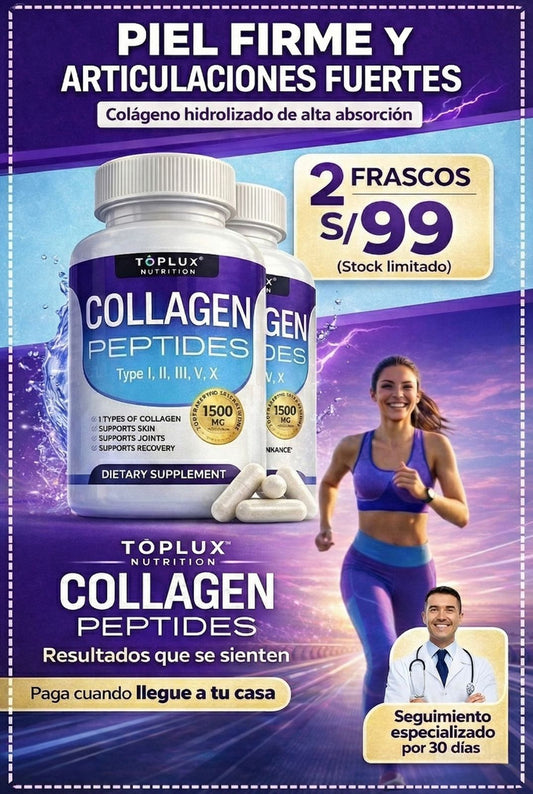 PACK 2 COLLAGEN PEPTIDES TOPLUX + ACOMPAÑAMIENTO EN SALUD 30 DIAS